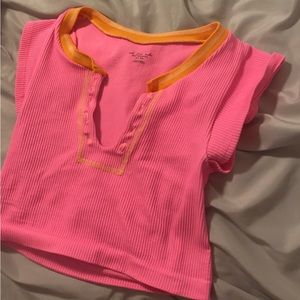 COPY - hot pink go for gold urban outfitters top